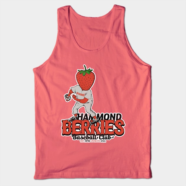 Defunct Hammond Berries Baseball Team Tank Top by Defunctland